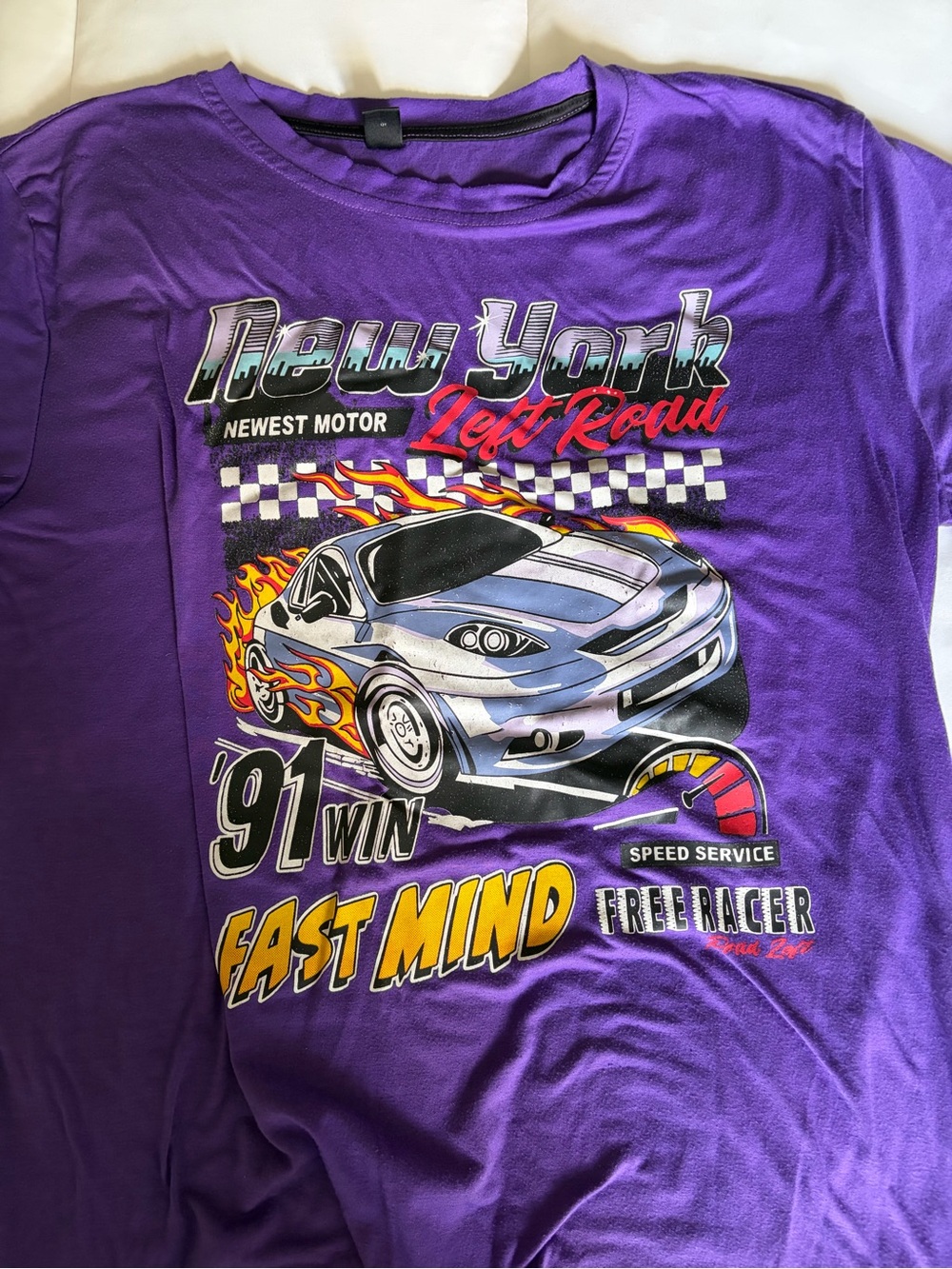 ROMWE Purple Crew Neck Tee